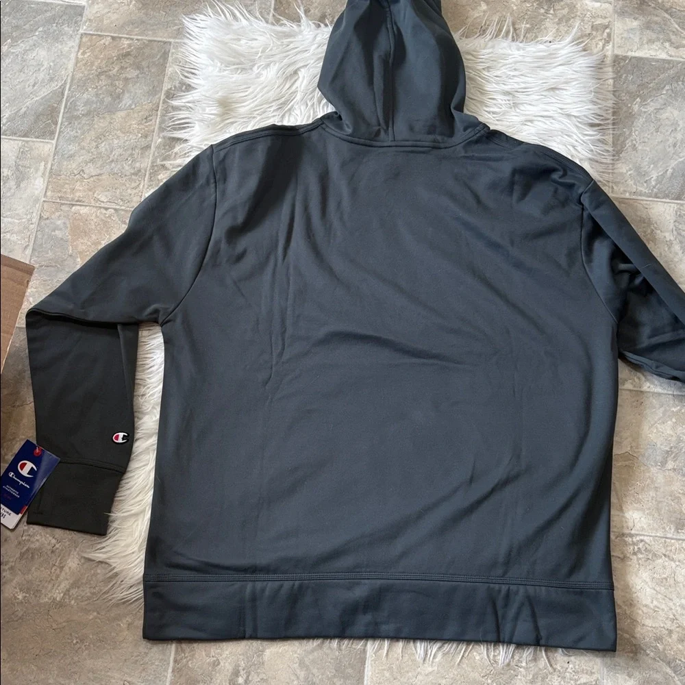 NWT Champion Grey Long Sleeve Hoodie Moisture Wicking Size XL